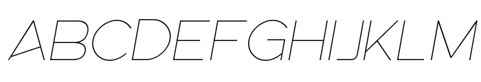 Linea Nova Thin Italic Font UPPERCASE