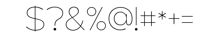 Linea Nova Thin Font OTHER CHARS
