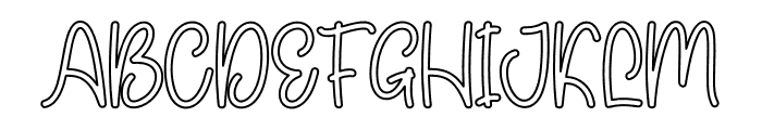 Lineart Sketching Font UPPERCASE