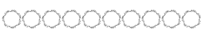 Little Buds Monogram Wreath Font OTHER CHARS