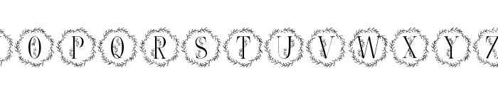 Little Buds Monogram Wreath Font UPPERCASE