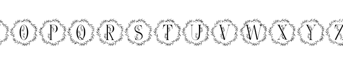 Little Buds Monogram Wreath Font LOWERCASE