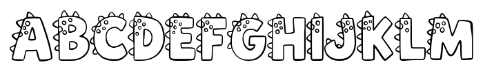 Little Dinosaur By Sque Regular Font UPPERCASE
