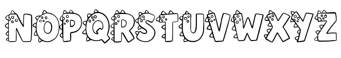 Little Dinosaur By Sque Regular Font UPPERCASE