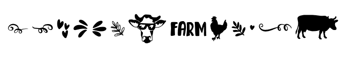 Little Farmhouse Clipart Font UPPERCASE