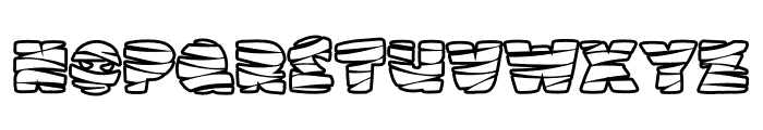 Little Mummy Outline Font LOWERCASE