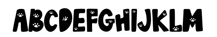 Little Paws Print Font UPPERCASE