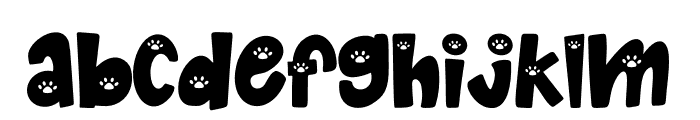 Little Paws Print Font LOWERCASE