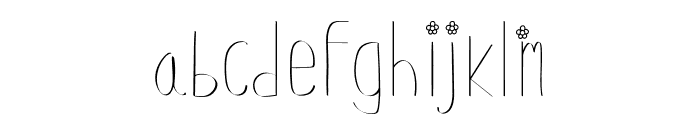 Little flower Regular Font LOWERCASE