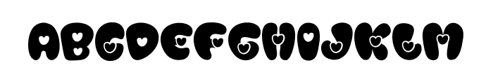 Live Night Heart Font UPPERCASE