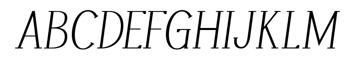 Li?vin Thin Condensed Italic Font UPPERCASE