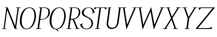 Li?vin Thin Condensed Italic Font UPPERCASE