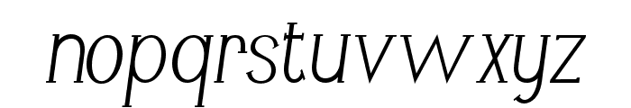 Li?vin Thin Condensed Italic Font LOWERCASE