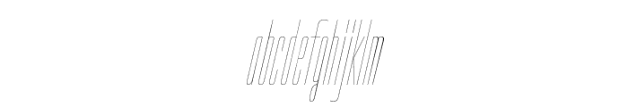 LoftStd-HairlineItalic Font LOWERCASE