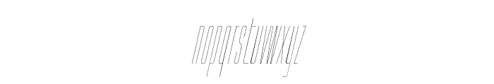 LoftStd-HairlineItalic Font LOWERCASE