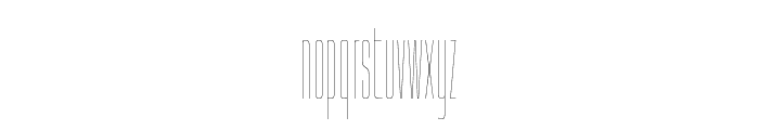 LoftStd-Hairline Font LOWERCASE