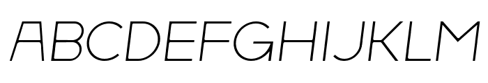 Lorano Thin Italic Font LOWERCASE