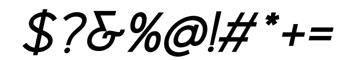 Lorenza Medium Italic Font OTHER CHARS