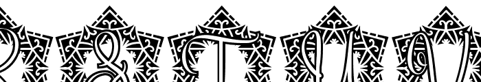Lotus Mandala Monogram Font UPPERCASE