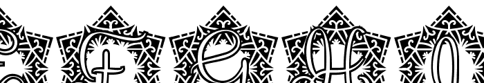 Lotus Mandala Monogram Font LOWERCASE