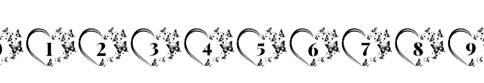 Love Butterfly Monogram Susecre Font OTHER CHARS