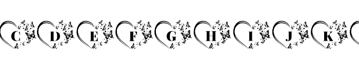 Love Butterfly Monogram Susecre FONT