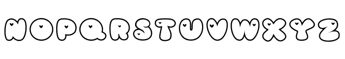 Love Candy Hollow Font LOWERCASE