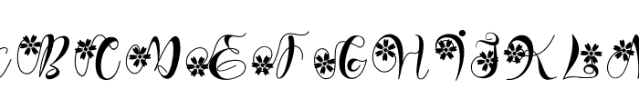 Love Flower Monogram Font UPPERCASE