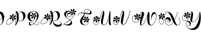 Love Flower Monogram Font UPPERCASE