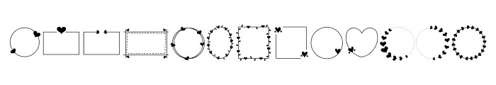 Love Frame Font UPPERCASE