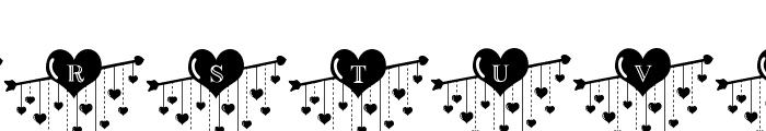 Love Heart Monogram Regular Font UPPERCASE