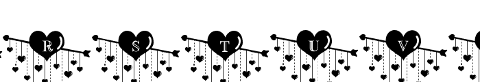 Love Heart Monogram Regular Font LOWERCASE
