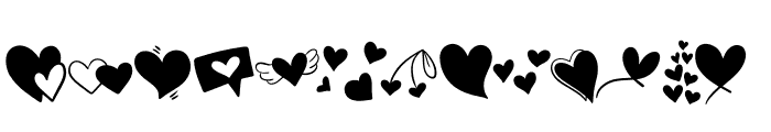 Love Heart Valentine Font LOWERCASE