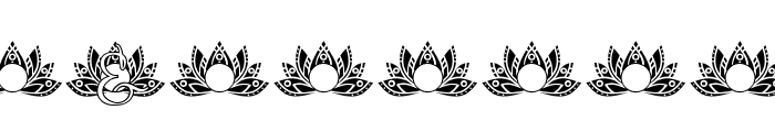 Love Lotus Mandala Monogram Font OTHER CHARS