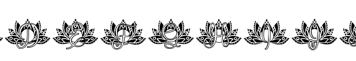 Love Lotus Mandala Monogram Font LOWERCASE