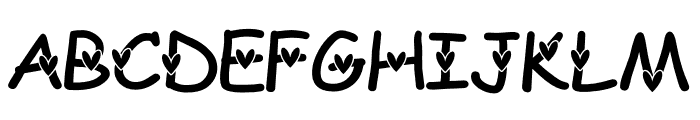 Love Me Heart Style Font UPPERCASE