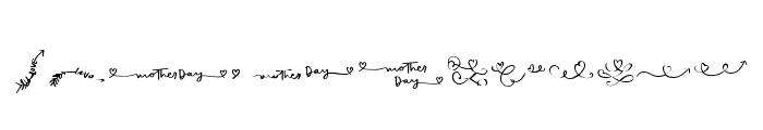 Love Mother Dingbats Font UPPERCASE