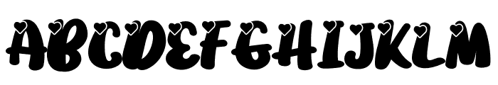 Love My Dog Heart Style Font UPPERCASE