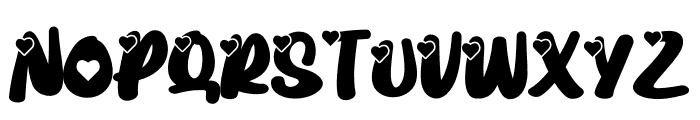 Love My Dog Heart Style Font UPPERCASE