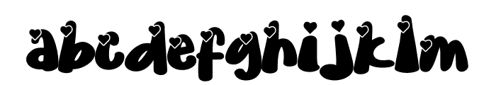 Love My Dog Heart Style Font LOWERCASE