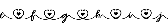 Love Nurse Heart1 Font LOWERCASE
