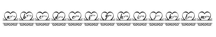 Love Pendant Monogram Regular Font UPPERCASE
