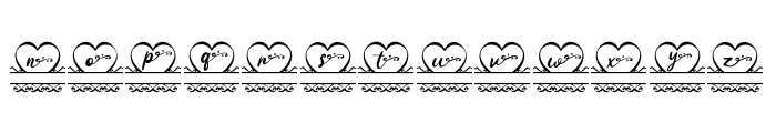 Love Pendant Monogram Regular Font UPPERCASE