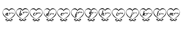 Love Pendant Monogram Regular Font LOWERCASE