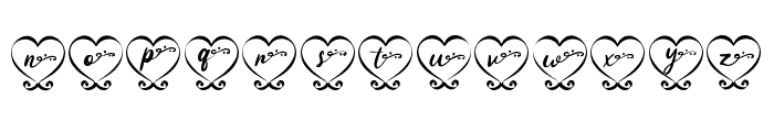 Love Pendant Monogram Regular Font LOWERCASE