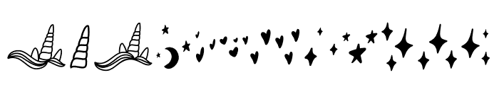Love Sparks Clipart Font UPPERCASE