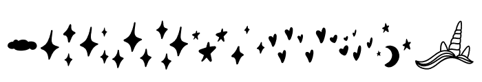 Love Sparks Clipart Font LOWERCASE