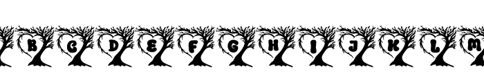 Love Trees Font UPPERCASE
