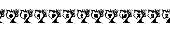 Love Trees Font LOWERCASE