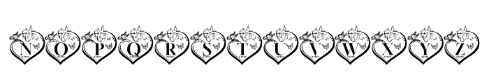 Love and Rose Flower Font LOWERCASE